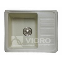 VGR007 Мойка Vigro (560*450*180) крем